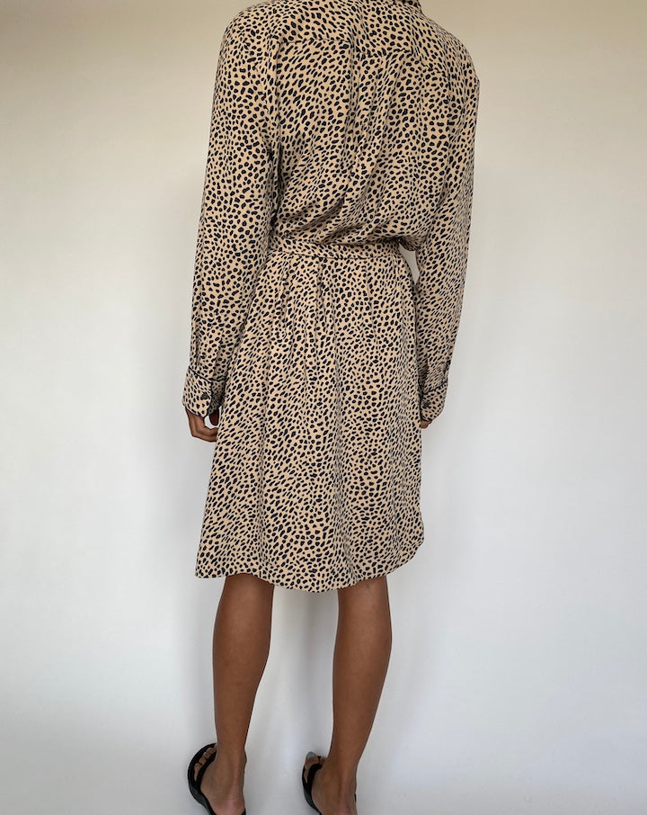 VINTAGE ANIMAL PRINTED ANN TAYLOR DRESS 1409-2