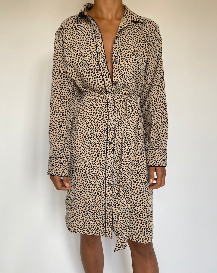 VINTAGE ANIMAL PRINTED ANN TAYLOR DRESS 1409