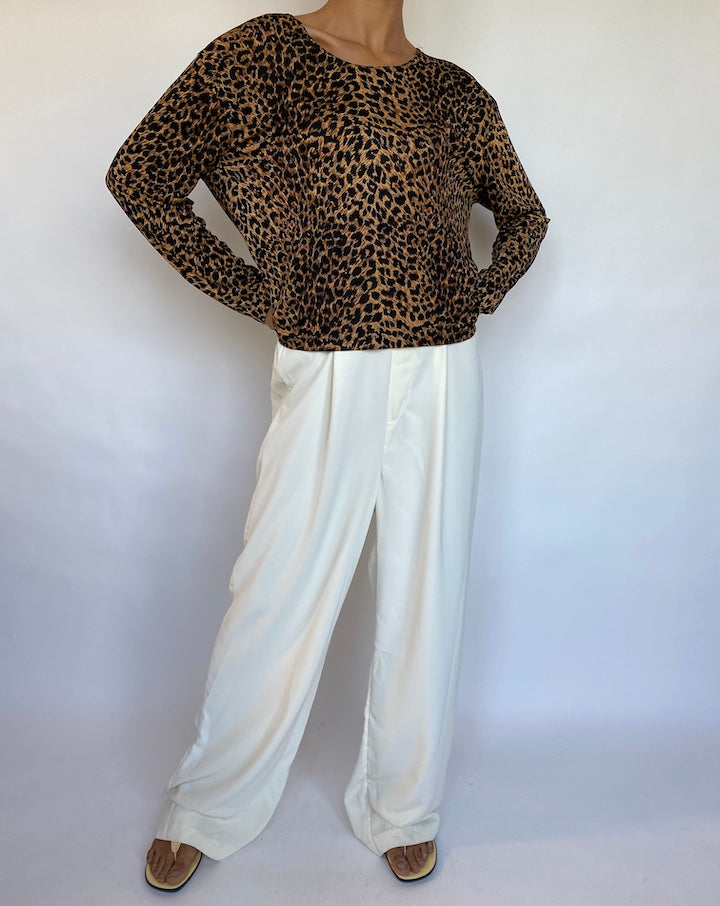 VINTAGE ANIMAL PRINTED TOP 705-4
