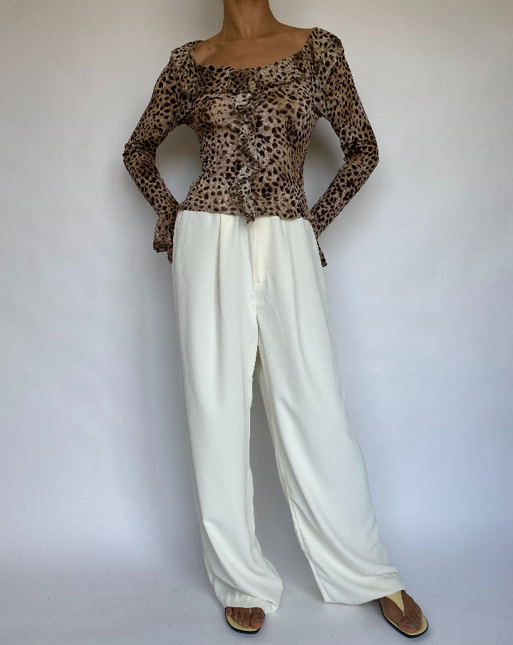 VINTAGE ANIMAL PRINTED TOP 762