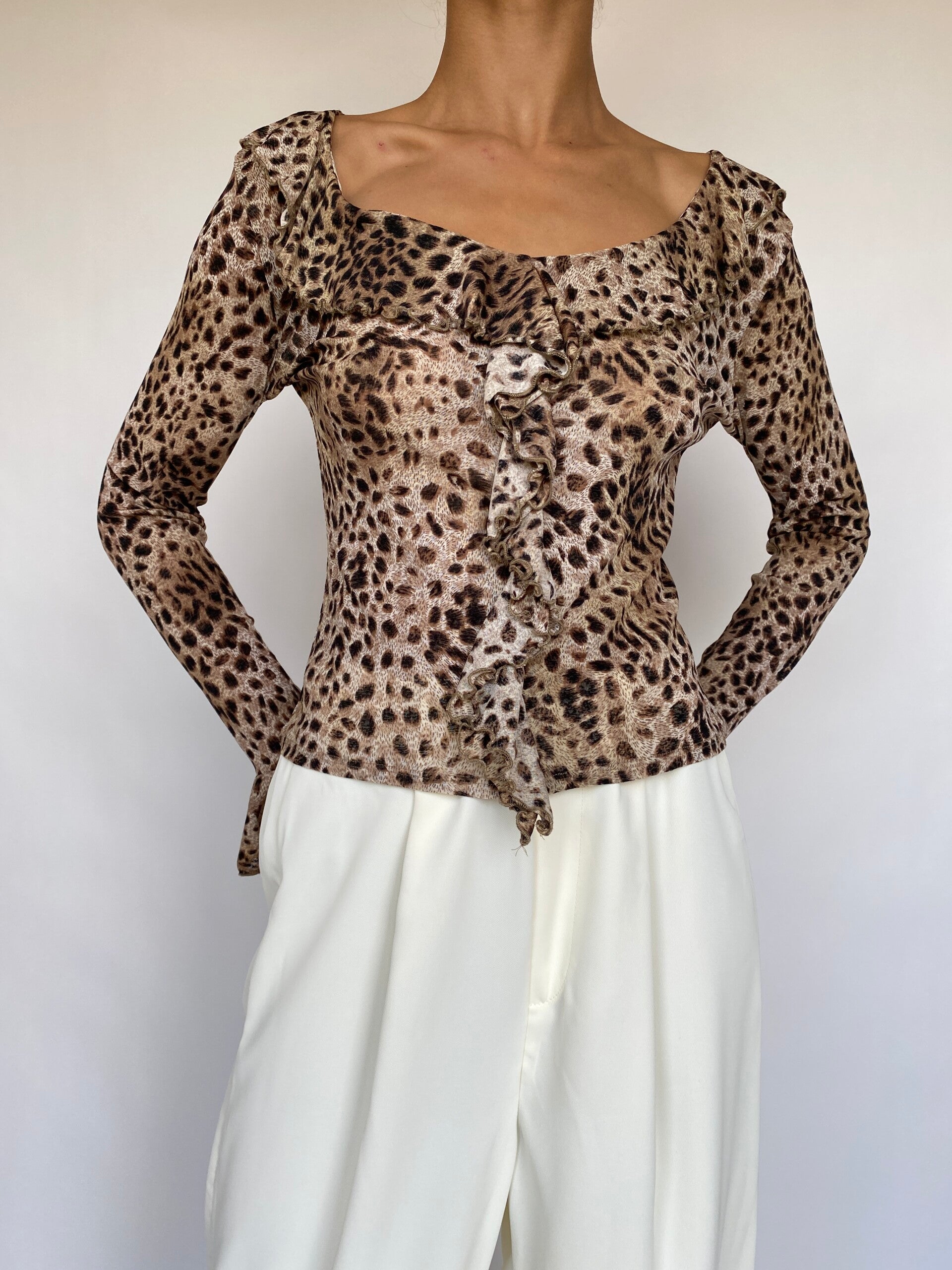 VINTAGE ANIMAL PRINTED TOP 762-5