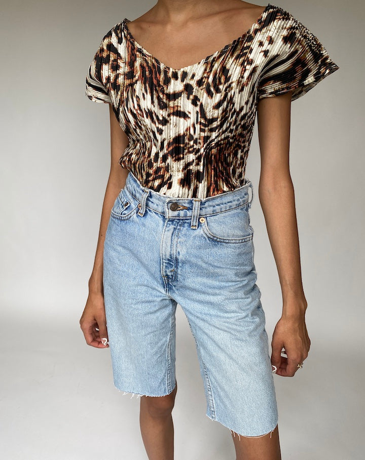 VINTAGE ANIMAL PRINTED TOP 841