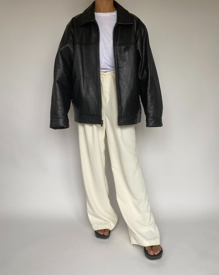 VINTAGE BEAUTIFUL LEATHER JACKET 1048