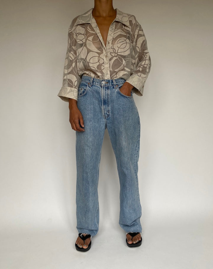 VINTAGE BEIGE BLOUSE 1229