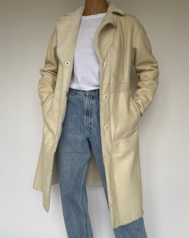 VINTAGE BEIGE COAT 1026-5