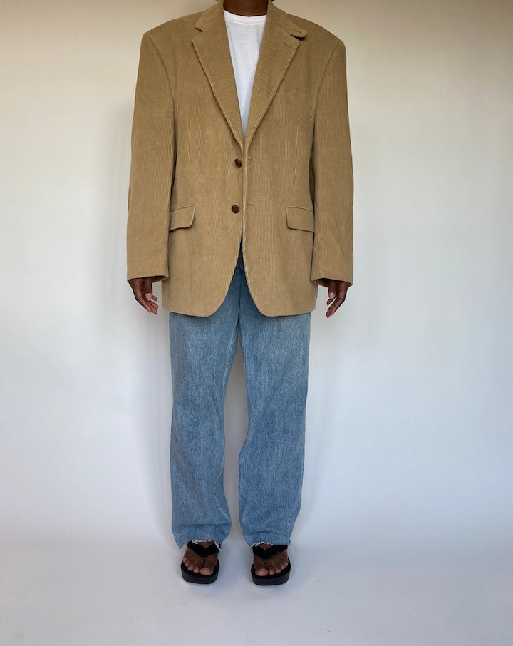 VINTAGE BEIGE CORDUROY BLAZER 1283