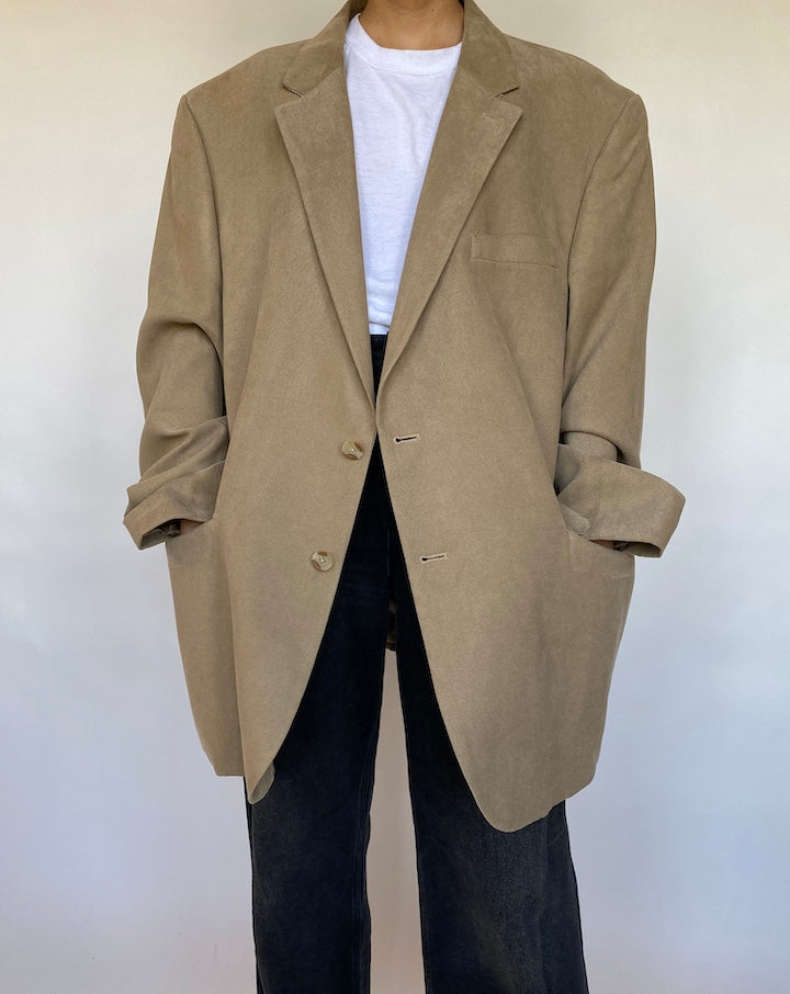 VINTAGE BEIGE OVERSIZED BLAZER 611-3