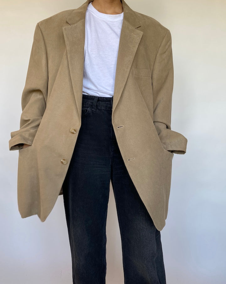 VINTAGE BEIGE OVERSIZED BLAZER 611