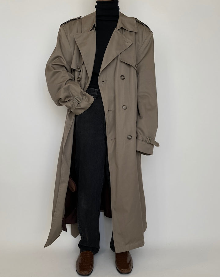 VINTAGE BEIGE OVERSIZED TRENCH COAT 1685