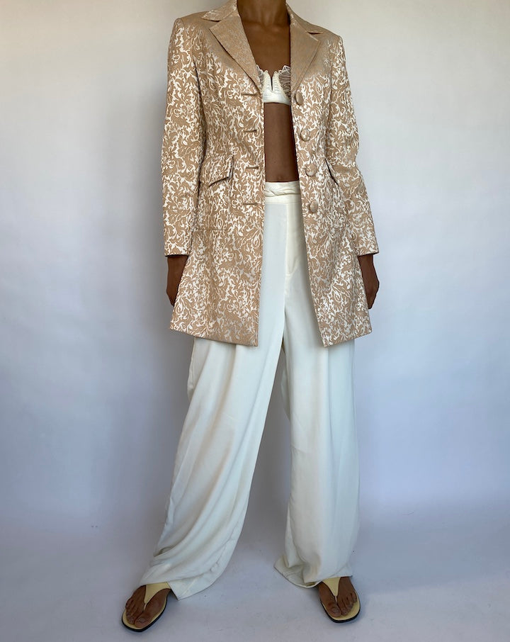 VINTAGE BEIGE PAISLEY JACKET 704