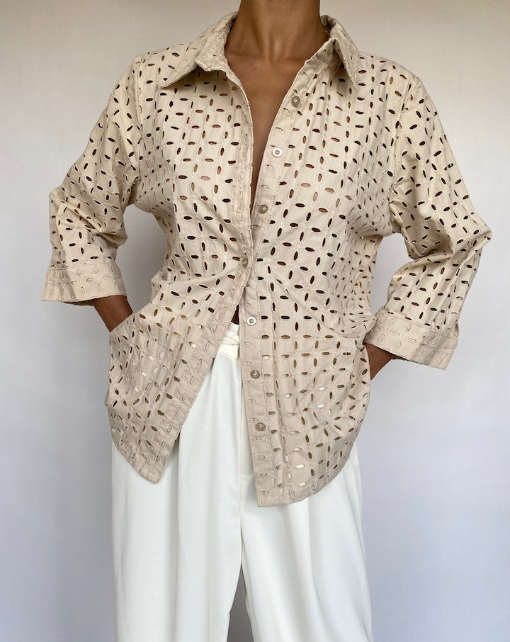 VINTAGE BEIGE SHIRT 759-5