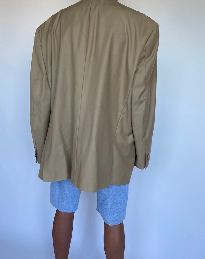 VINTAGE BEIGE SILK BLAZER 986-5