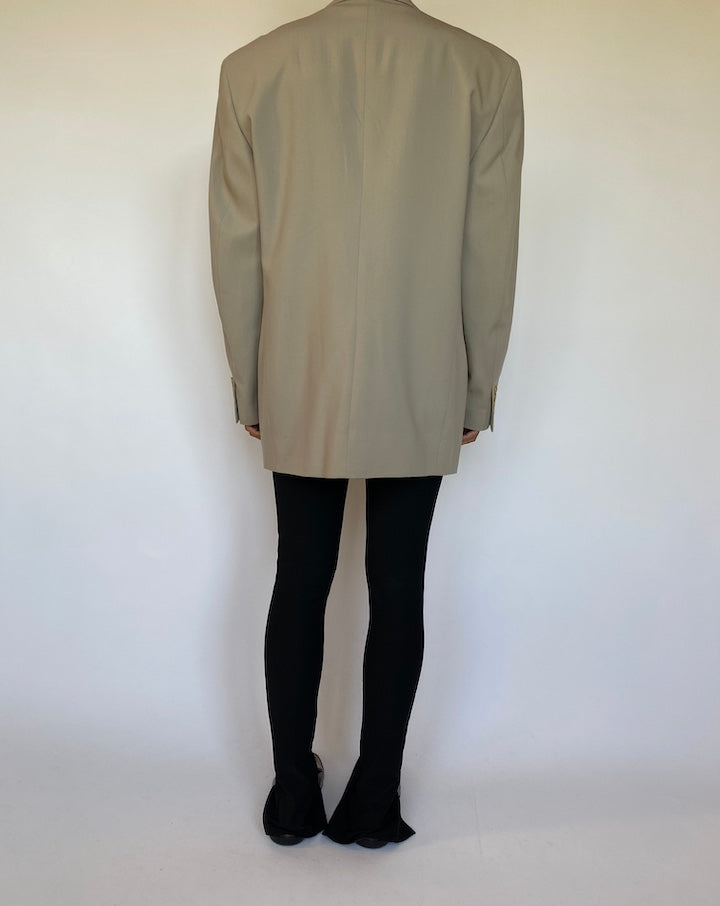 VINTAGE BEIGE SINGLE BREASTED BLAZER 1573-2