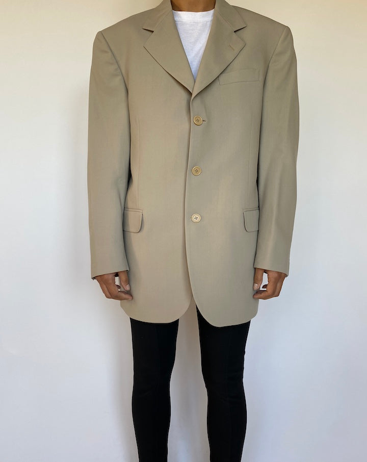 VINTAGE BEIGE SINGLE BREASTED BLAZER 1573