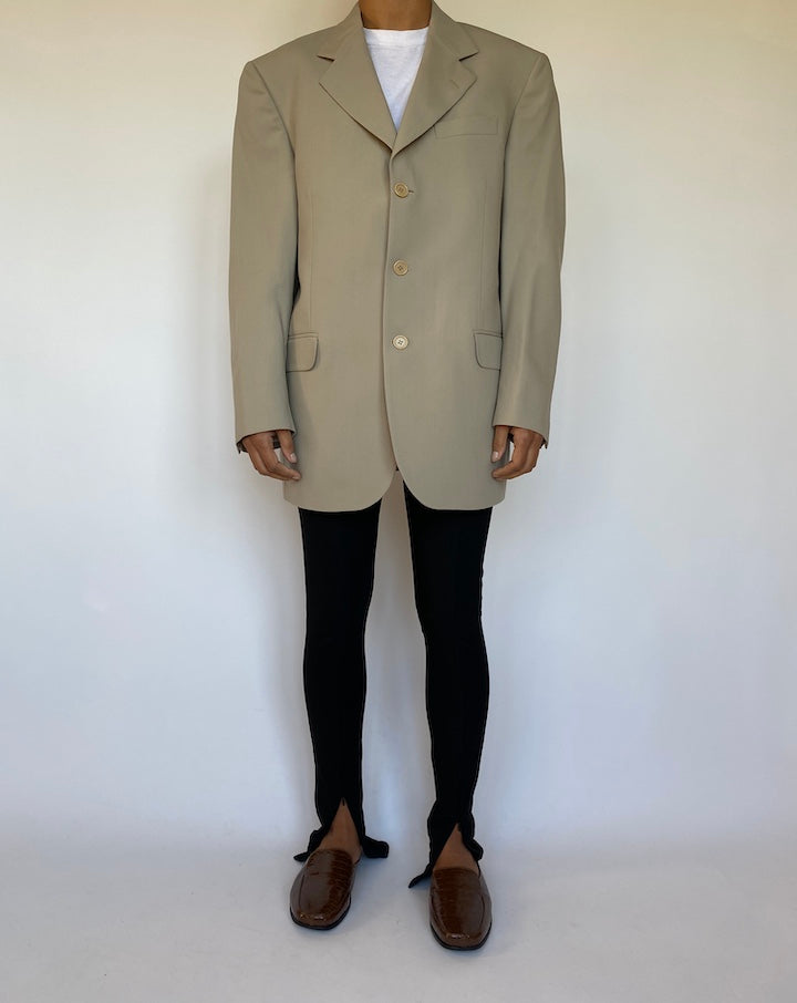 VINTAGE BEIGE SINGLE BREASTED BLAZER 1573
