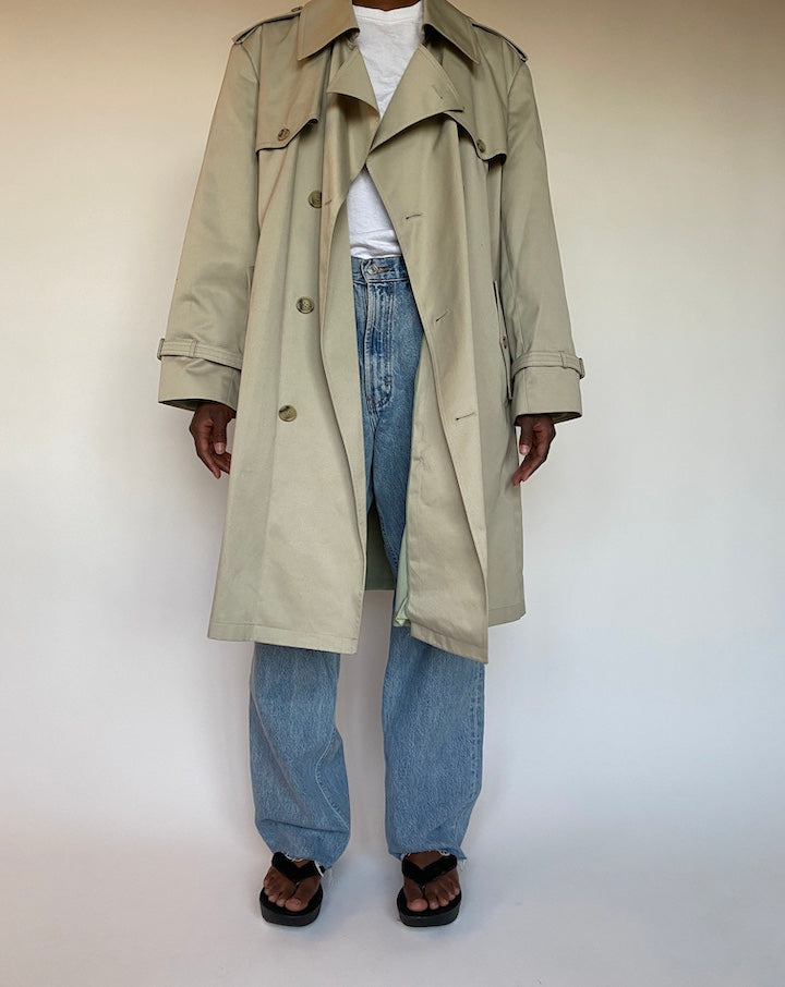 VINTAGE BEIGE TRENCH COAT 1279