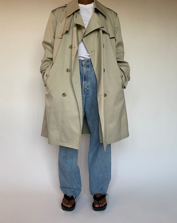 VINTAGE BEIGE TRENCH COAT 1279