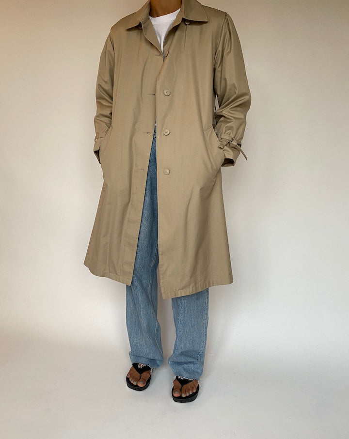 VINTAGE BEIGE TRENCH COAT 1324-3