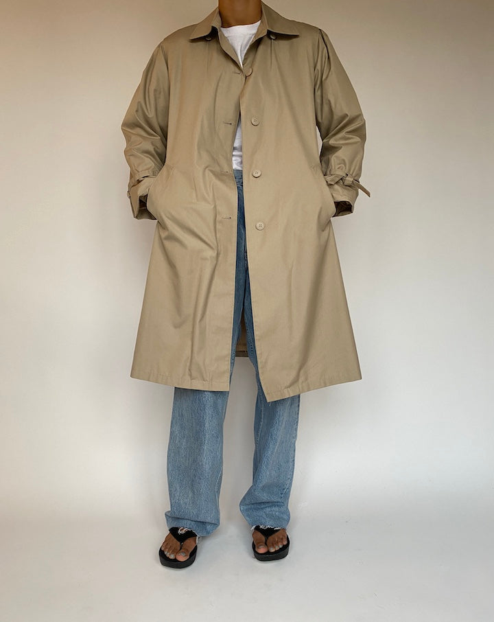VINTAGE BEIGE TRENCH COAT 1324