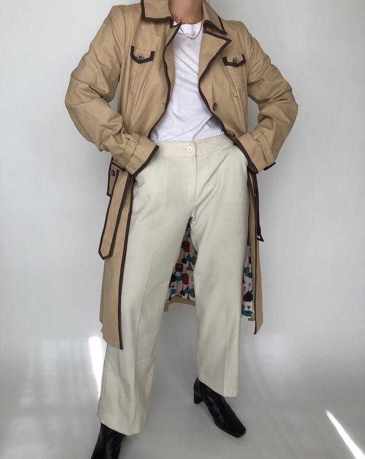 VINTAGE BEIGE TRENCH COAT-4