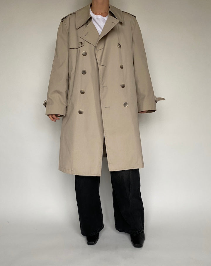 VINTAGE BEIGE TRENCH COAT 531-7