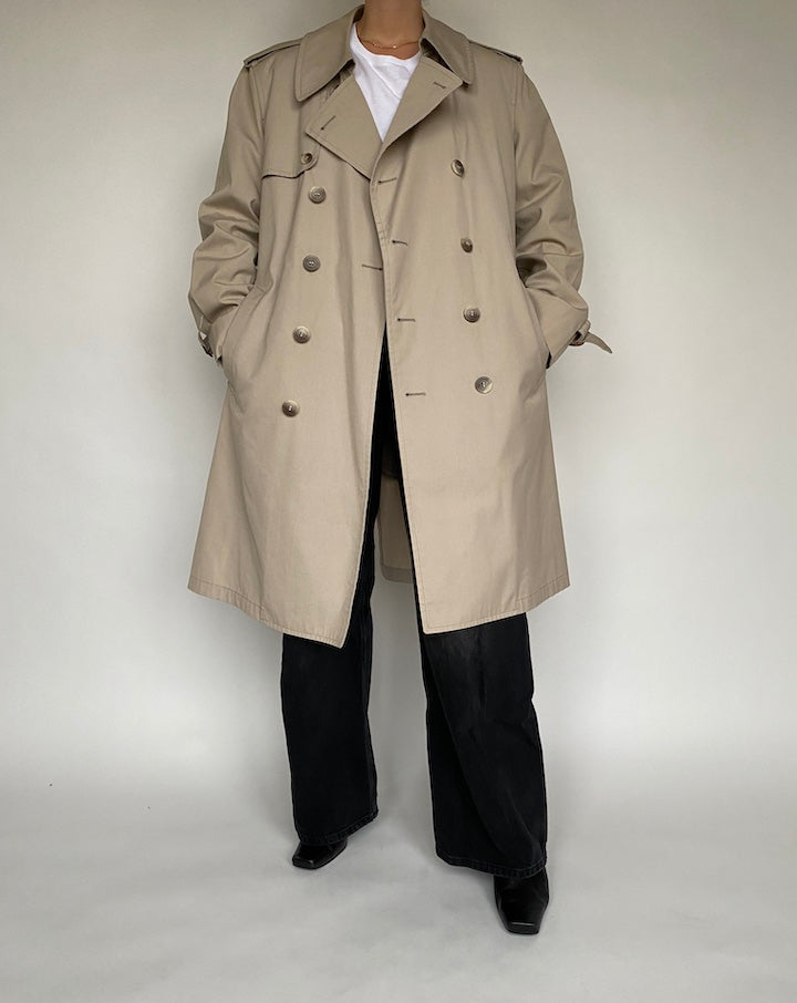VINTAGE BEIGE TRENCH COAT 531