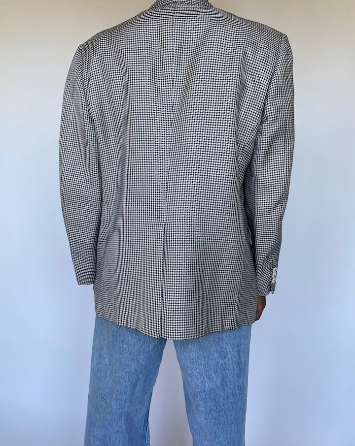 VINTAGE BLACK AND WHITE BLAZER 1131-2