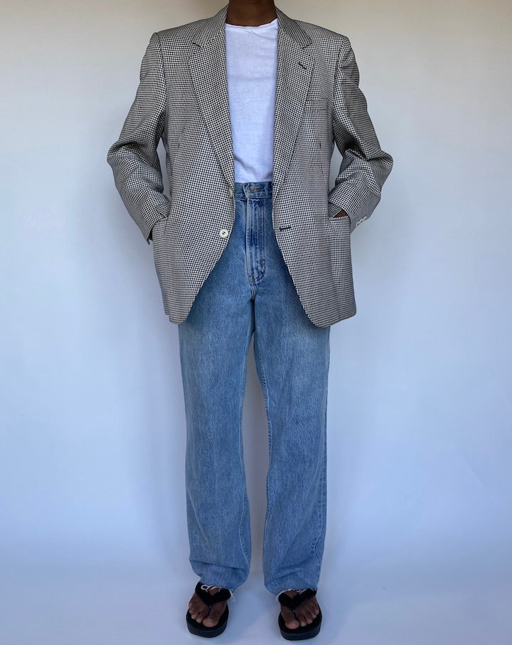 VINTAGE BLACK AND WHITE BLAZER 1131