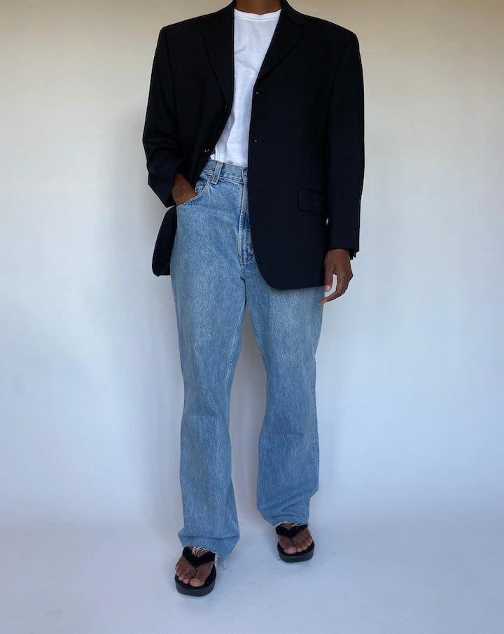 VINTAGE BLACK BLAZER 1297-3