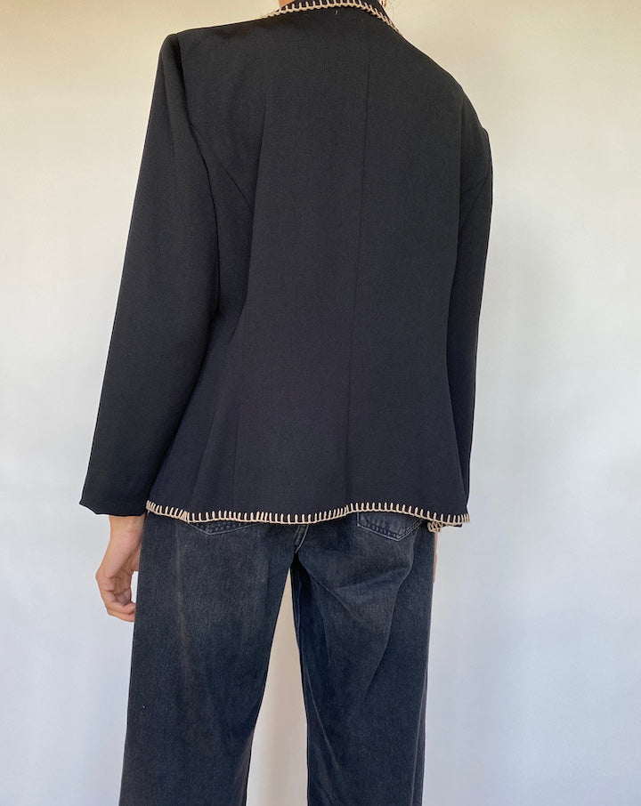 VINTAGE BLACK BLAZER 613-2