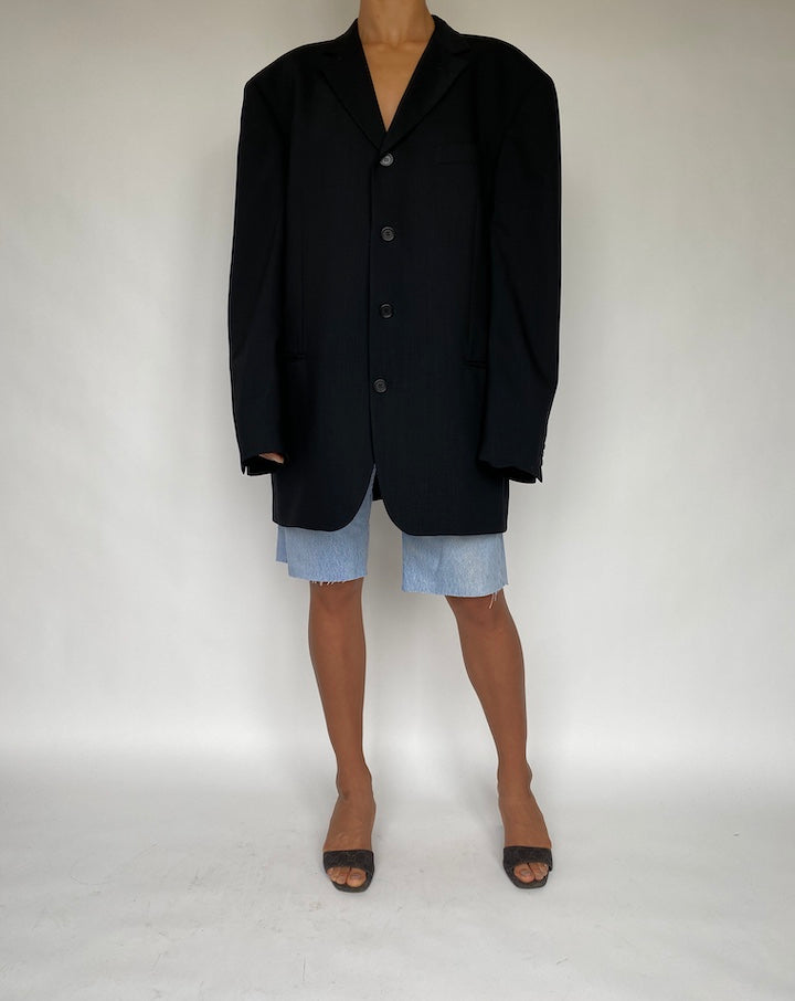 VINTAGE BLACK BLAZER 815-4
