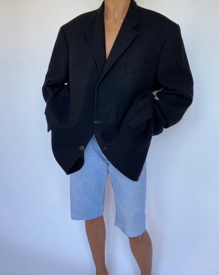 VINTAGE BLACK BLAZER 939-3