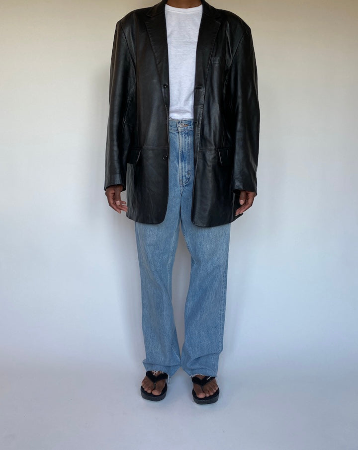 VINTAGE BLACK LEATHER JACKET 1289