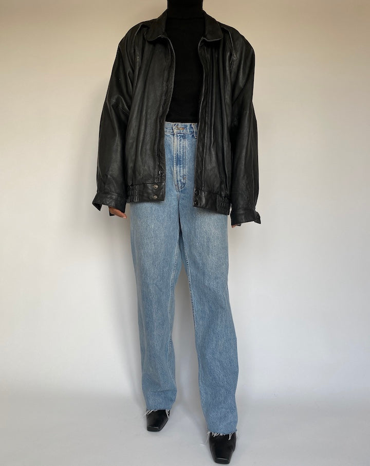 VINTAGE BLACK LEATHER JACKET 1391