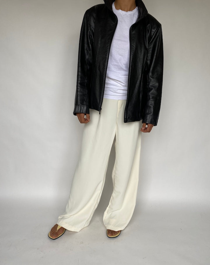 VINTAGE BLACK LEATHER JACKET 807