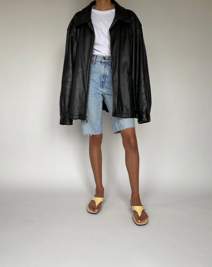 VINTAGE BLACK LEATHER JACKET 833