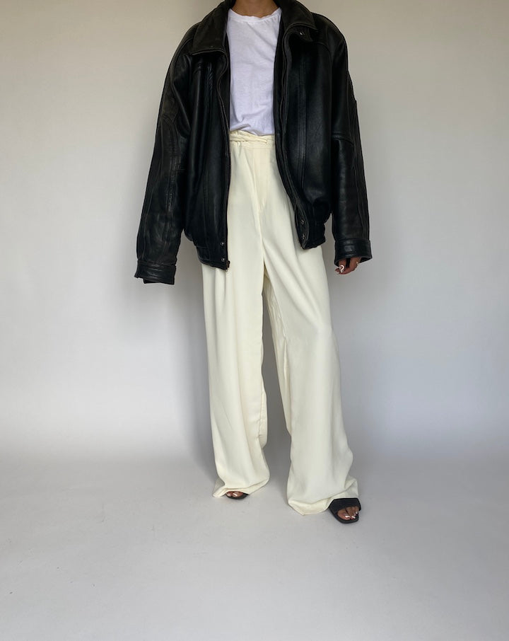 VINTAGE BLACK LEATHER JACKET 872-5