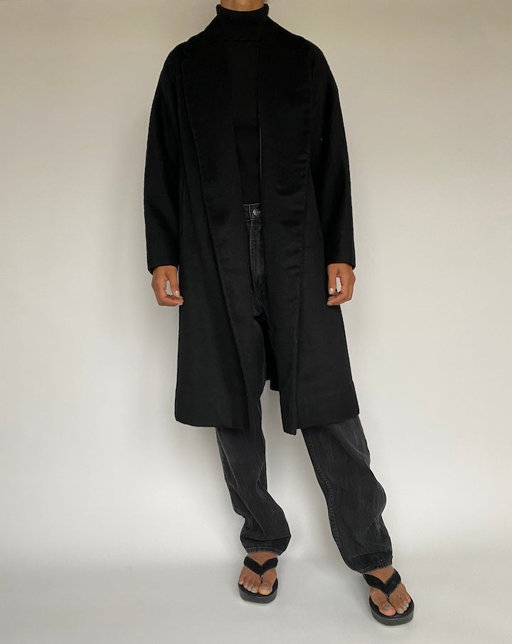 VINTAGE BLACK LONG COAT 1432