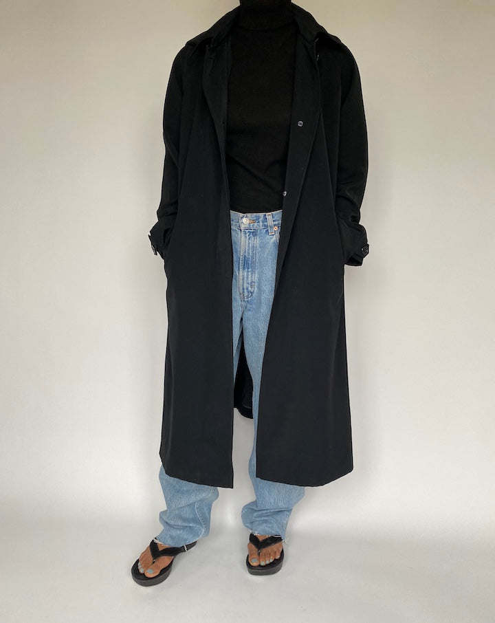 VINTAGE BLACK LONG COAT 1449