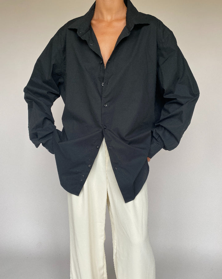 VINTAGE BLACK OVERSIZED SHIRT 1250-3