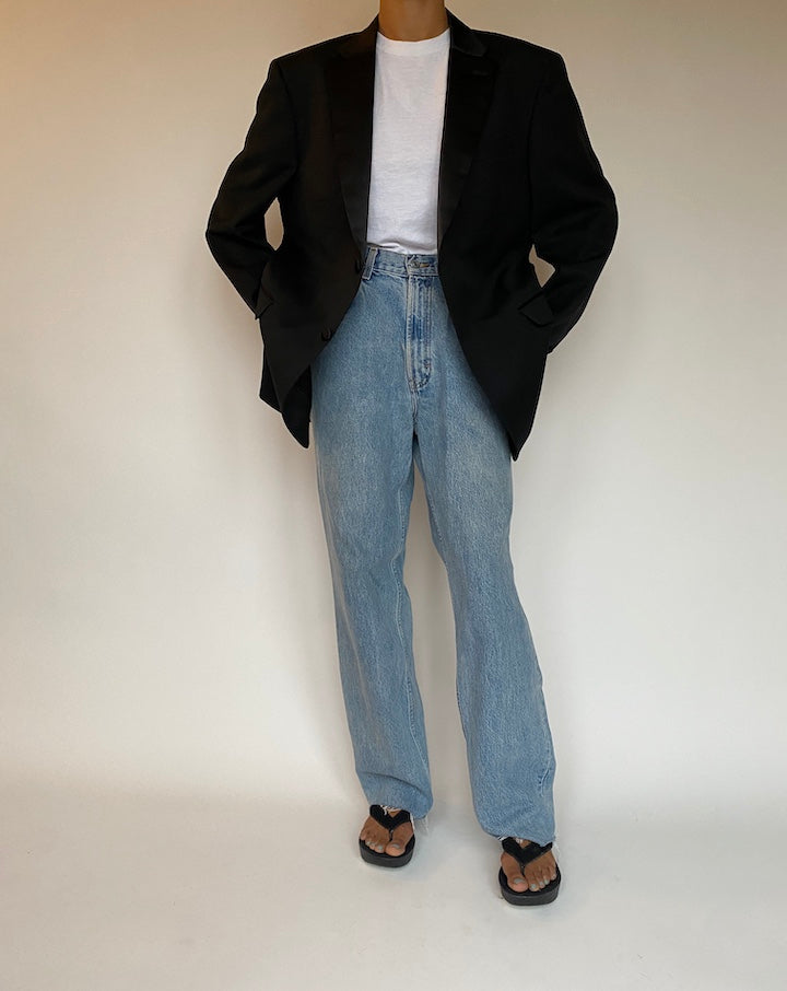 VINTAGE BLACK TOMMY HILFIGER BLAZER 1318-4