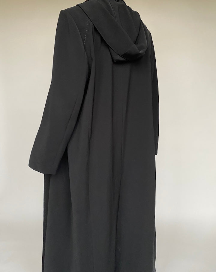 VINTAGE BLACK TRENCH COAT 529