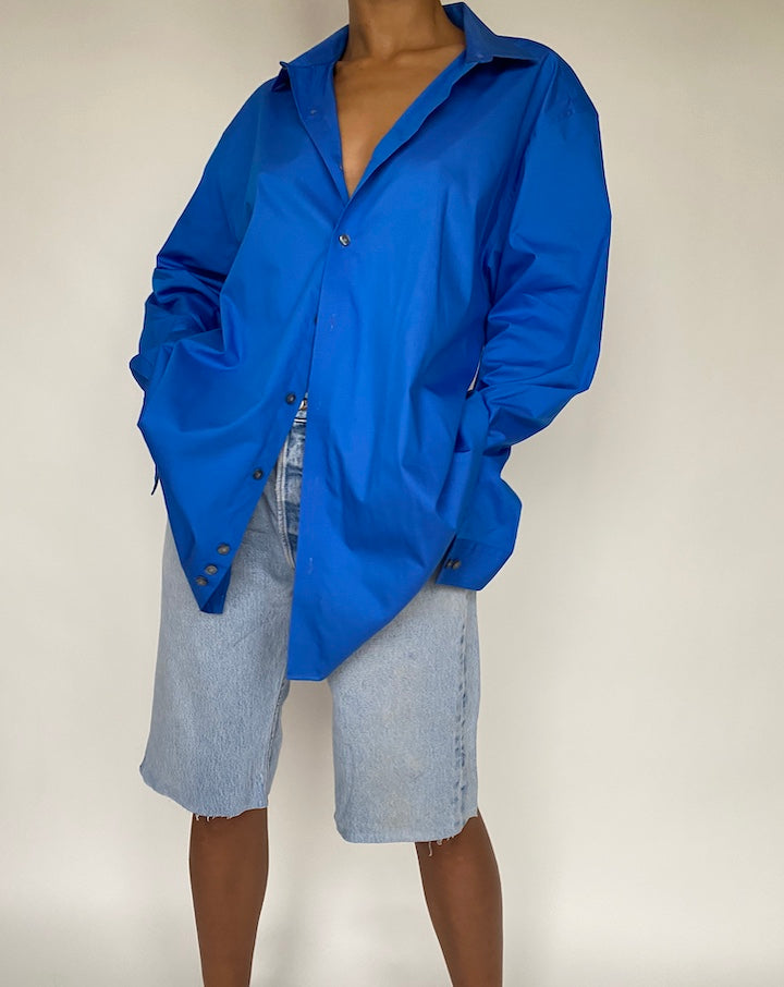 VINTAGE BLUE OVERSIZED SHIRT 782-4