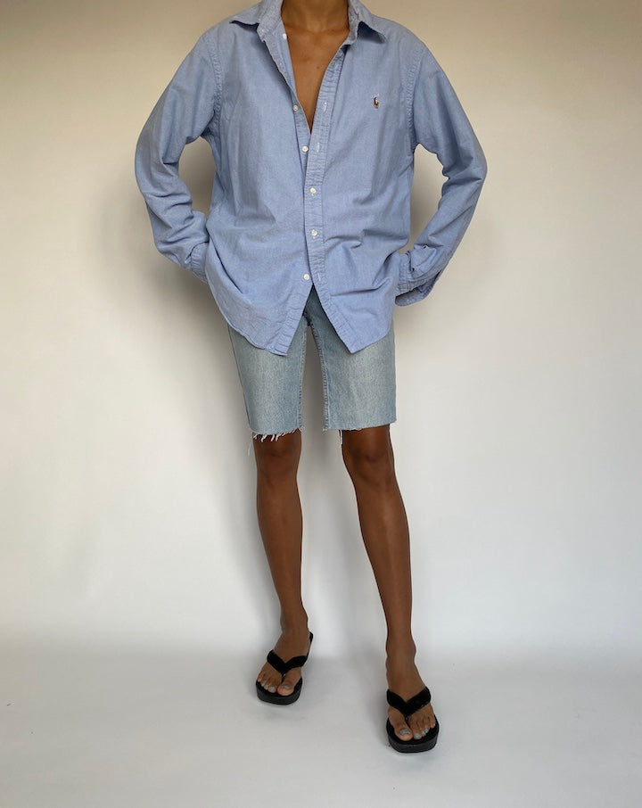 VINTAGE BLUE RALPH LAUREN SHIRT 1381-2