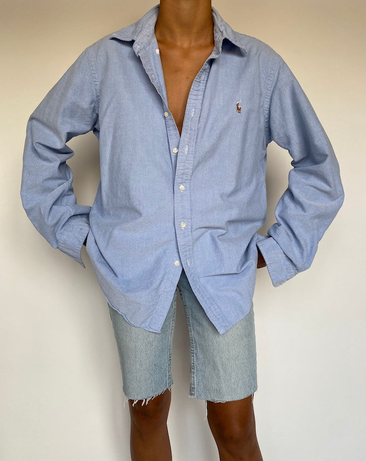 VINTAGE BLUE RALPH LAUREN SHIRT 1381