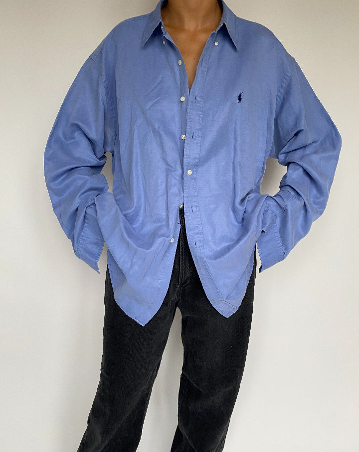 VINTAGE BLUE RALPH LAUREN SHIRT 1438