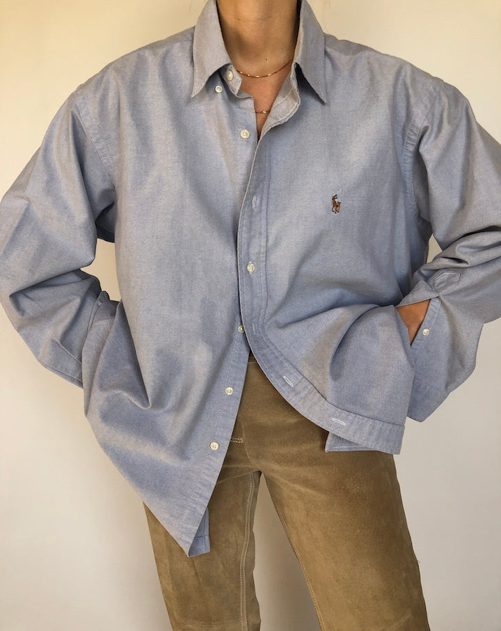 VINTAGE BLUE RALPH LAUREN SHIRT 323-4