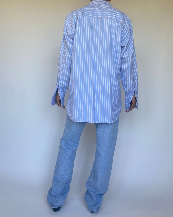VINTAGE BLUE STRIPED SHIRT 100-2