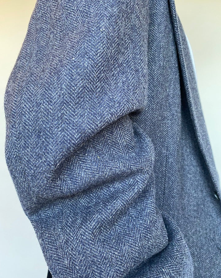 VINTAGE BLUE TWEED BLAZER 544-4