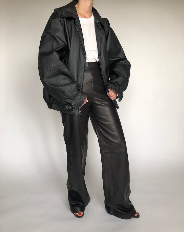 VINTAGE BOXY LEATHER JACKET 147